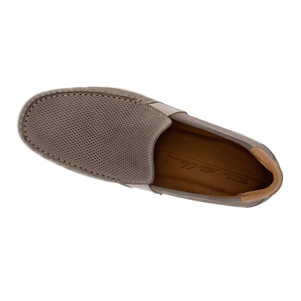 Men's Ecco S Lite Moc Summer Moccasins Grey / Brown | Canada 582EBC